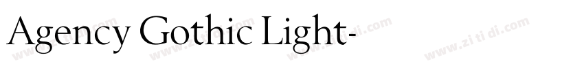 Agency Gothic Light字体转换